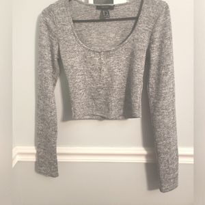 Forever21 Long Sleeve Crop Top